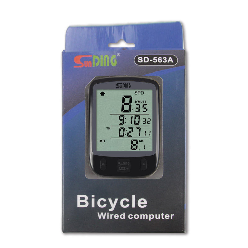Waterproof Wired Bike Speedometer with LCD Display - Track Distance, Speed, and Time for Cycling Fitness