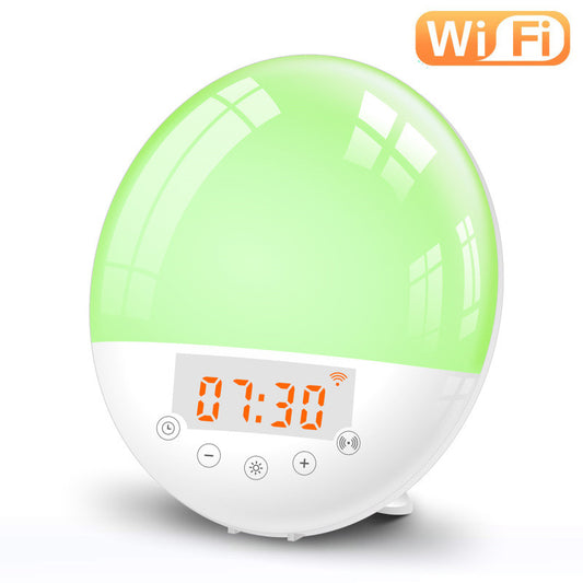 Smart Sunrise Alarm Clock with WiFi Voice Control – Natural Wake-Up Light & Sleep Aid Lamp