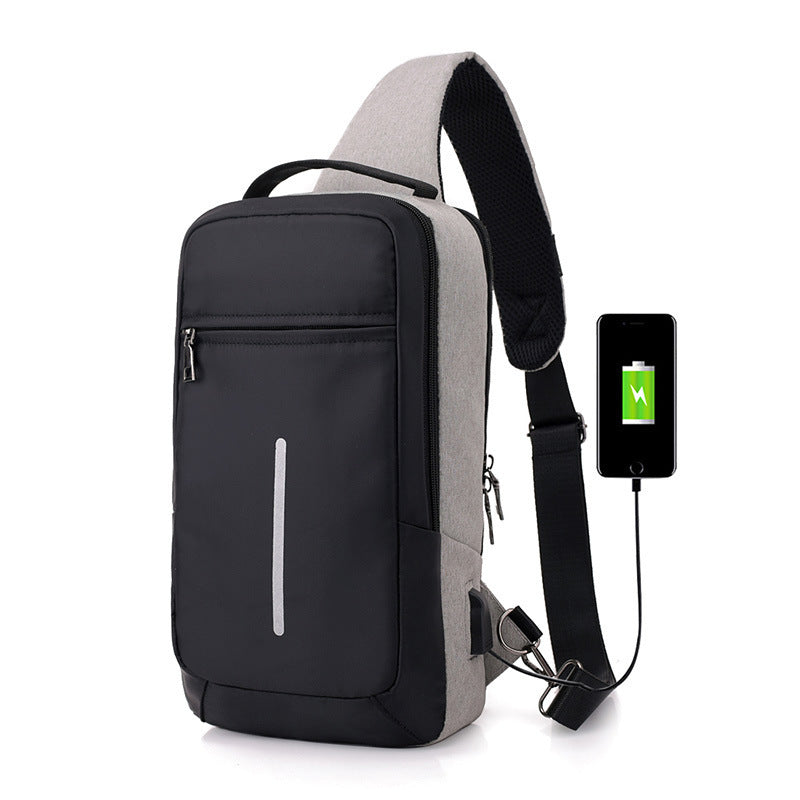 Anti-Theft USB Charging Chest Bag – Smart Crossbody Shoulder Backpack for Travel & Daily Use