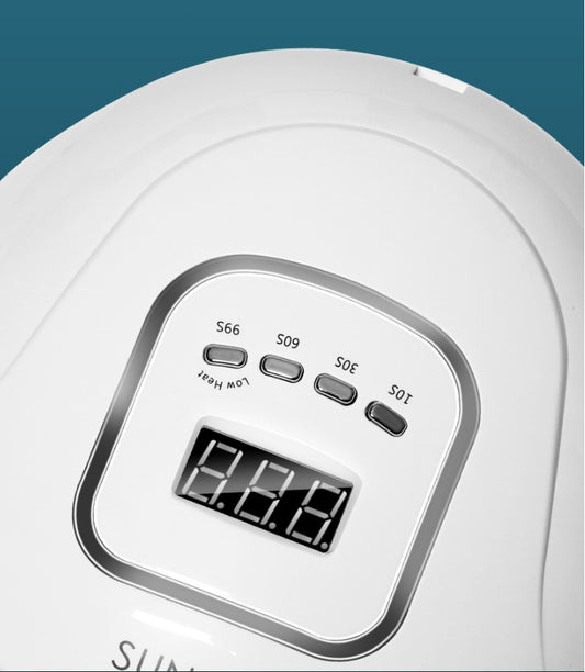 120W UV/LED Nail Lamp – Quick-Drying Gel Polish Dryer with Smart Sensor & Timer Display