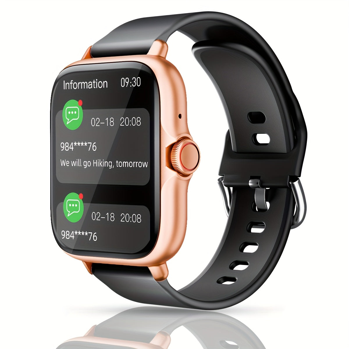 Sports Smart Watch, 1.83'' Full Touch Screen Display with Message, Answer Make Call Smartwatch, Sleep Monitoring, Sports Pedometer, Information Alerts, for iPhone Android Phones, Smartbands Fitness Watch for Women Men Friend