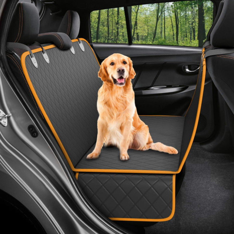 Waterproof Dog Car Seat Cover ā Back Seat Hammock with Mesh Window & Safety Straps