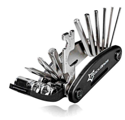 16-in-1 Bicycle Repair Multi-Tool – Compact Folding Stainless Steel Kit