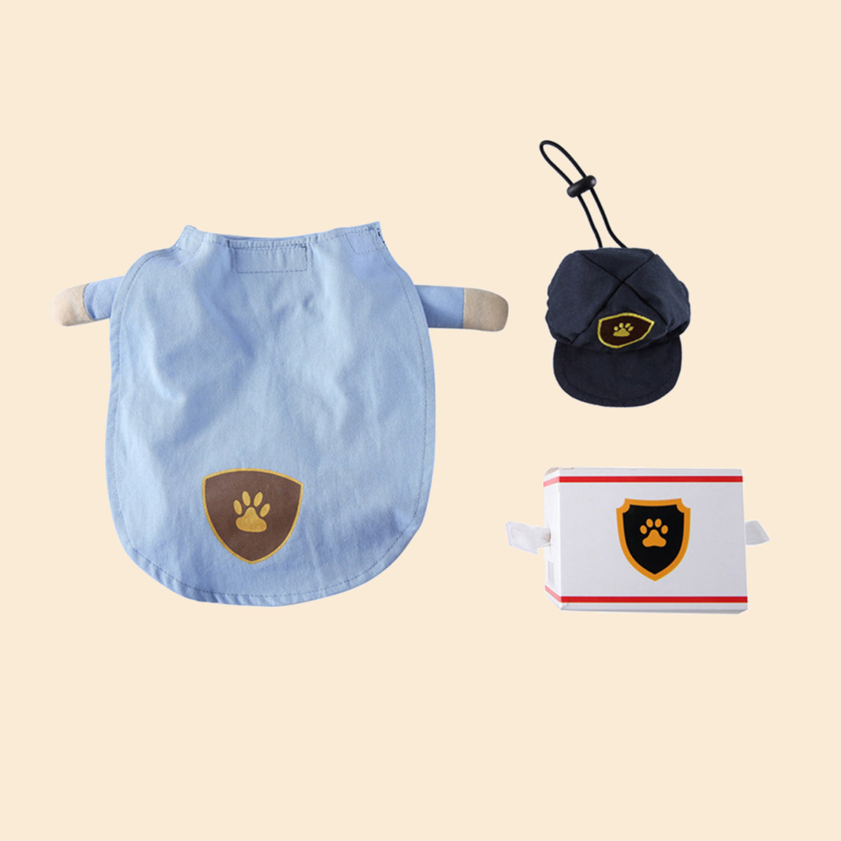 For Small And Medium Dogs And Cats - Courier Cosplay Apparel Halloween Pet Costume With Hat - Perfect For Festivals And Parties