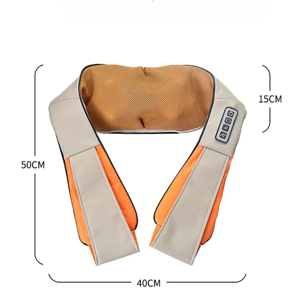 Shoulder Massager Shiatsu Neck Hot Compress Cervical Massagers Cars Home Kneading Massaging Shawl Electric Necks Waist Shawls