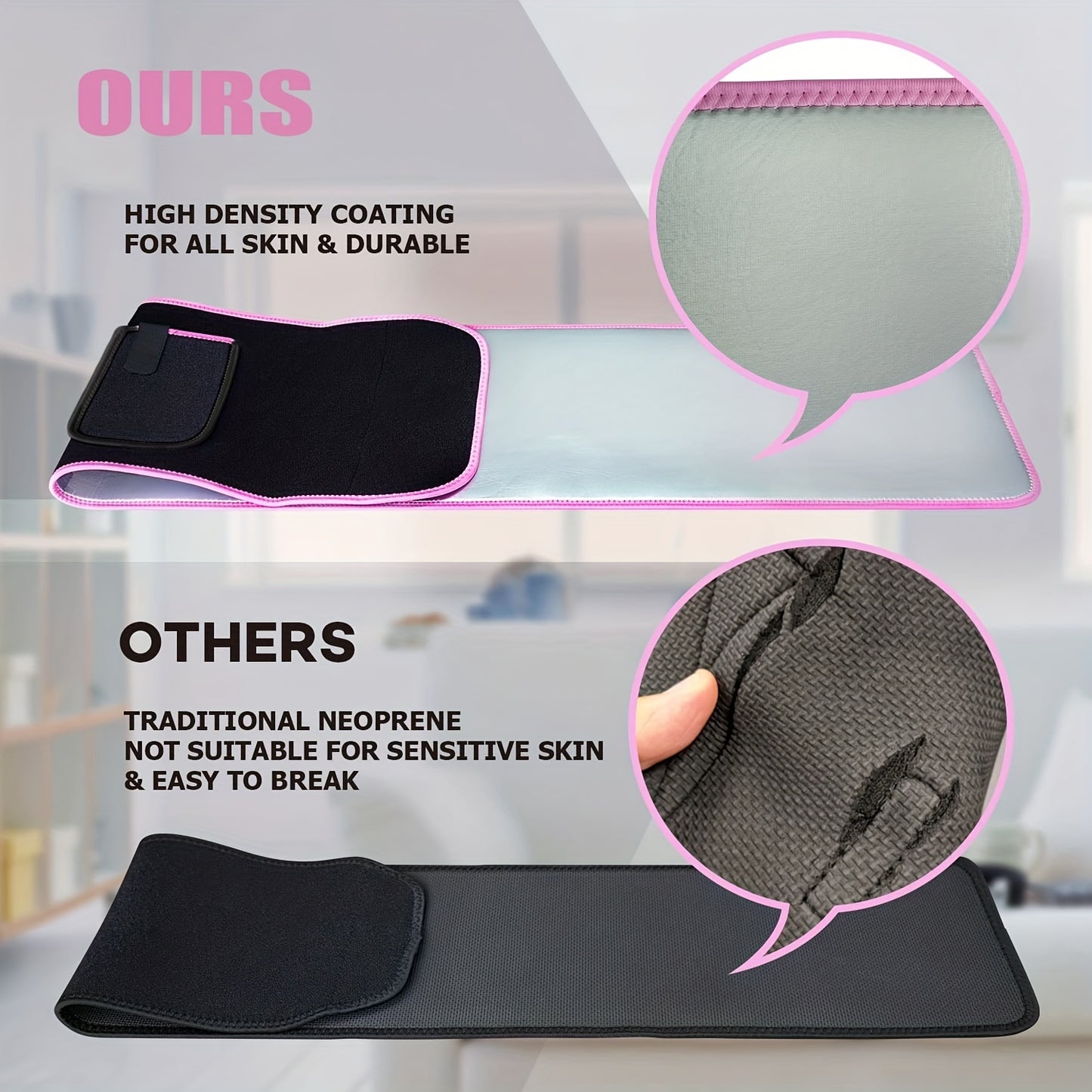 Waist Trimmer For Women And Mens, Elastic Compression Waist Trainer Sweat Belt For Fitness Exercise, Tummy Control Shapewear