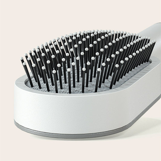 Self-Cleaning Hair Brush for Women – Anti-Frizz Scalp Massager with One-Click Cleaning & Air Cushion Design