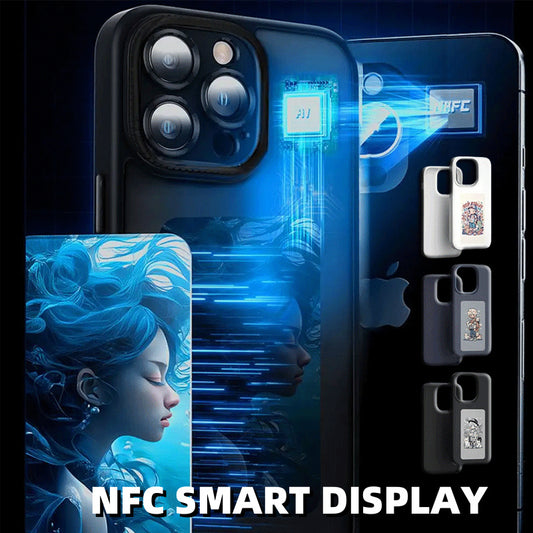 E-ink Smart Display Phone Case – NFC Customizable Battery-Free Screen for iPhone