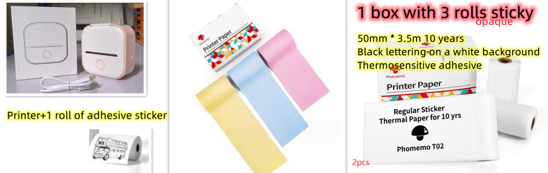 Mini Bluetooth Label Printer – Portable Thermal Photo & Note Printer