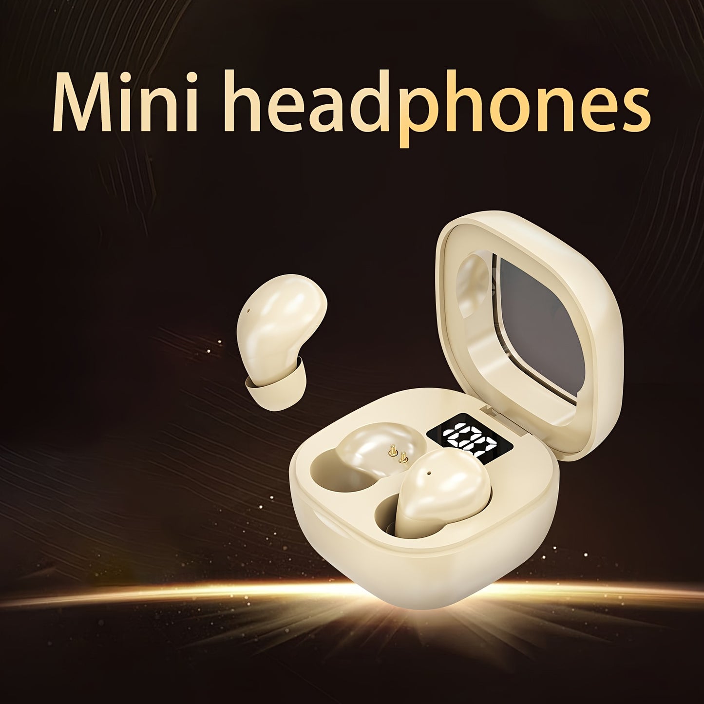 Ultra-Compact Mini Wireless In-Ear Headphones 5.3 - True Wireless, Noise Cancelling, HiFi Sound, Invisible Design for All-Day Wear, Touch Controls, USB-C Charging, Ideal for Running & Sleep, Compatible with All Mobile Phones,