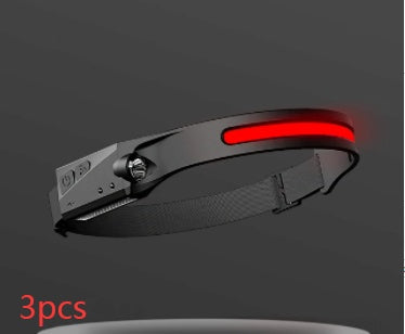 COB LED Motion Sensor Headlamp – USB Rechargeable Waterproof Headlight for Camping, Running & Cycling