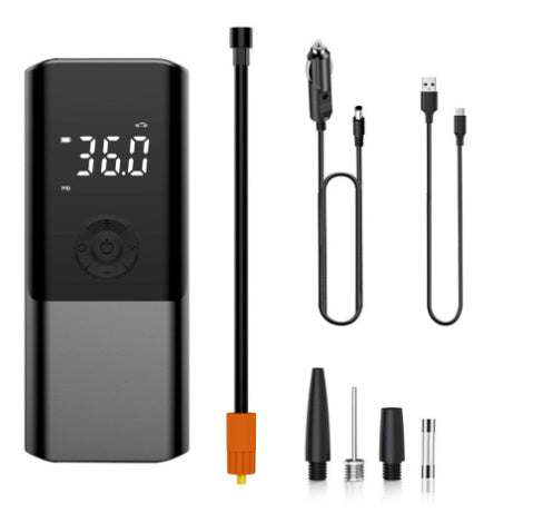 Portable Electric Tire Inflator – High Power Wireless Air Compressor for Car & Bike
