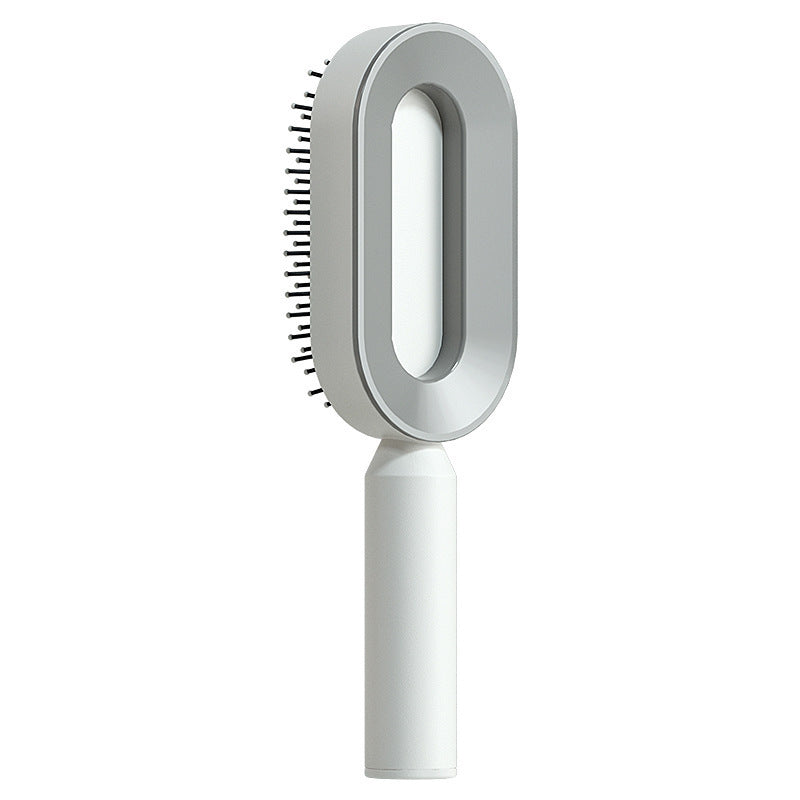 Self-Cleaning Hair Brush for Women – Anti-Frizz Scalp Massager with One-Click Cleaning & Air Cushion Design