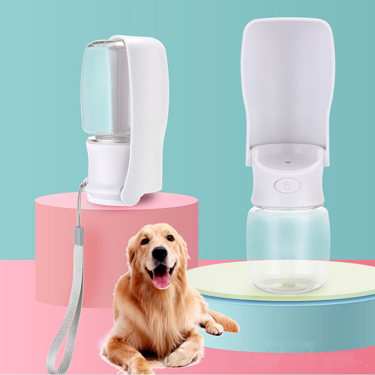 Portable Dog Water Bottle – Foldable Pet Water Dispenser for Outdoor Walks & Travel (350ml / 550ml)