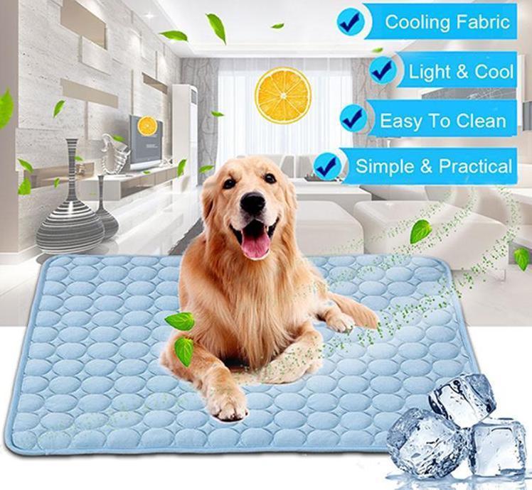 Pet Cooling Mat – Ice Silk Summer Bed Pad for Dogs & Cats