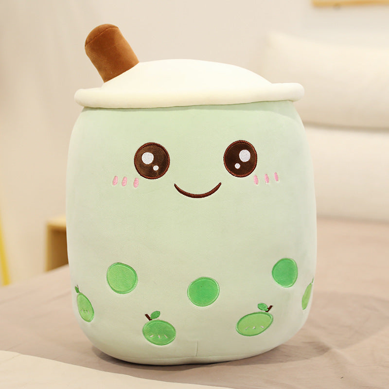 Cute Boba Tea Plush Toy – Soft Bubble Tea Cup Pillow for Kids & Adults