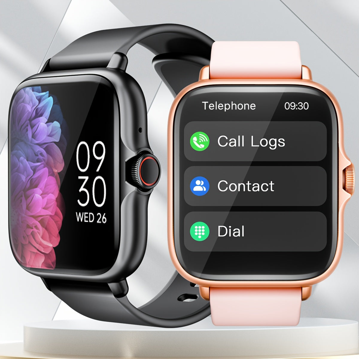 Sports Smart Watch, 1.83'' Full Touch Screen Display with Message, Answer Make Call Smartwatch, Sleep Monitoring, Sports Pedometer, Information Alerts, for iPhone Android Phones, Smartbands Fitness Watch for Women Men Friend