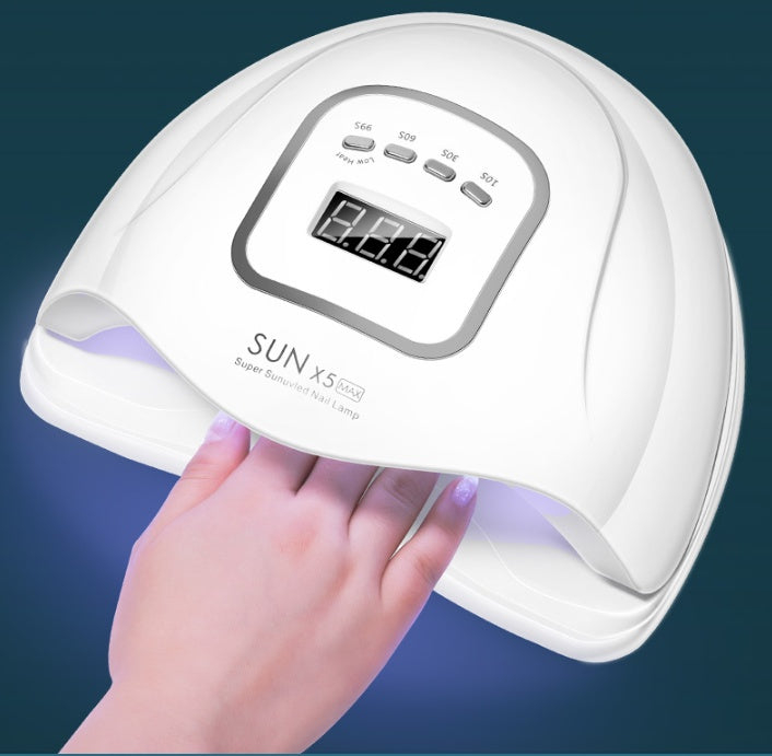 120W UV/LED Nail Lamp – Quick-Drying Gel Polish Dryer with Smart Sensor & Timer Display