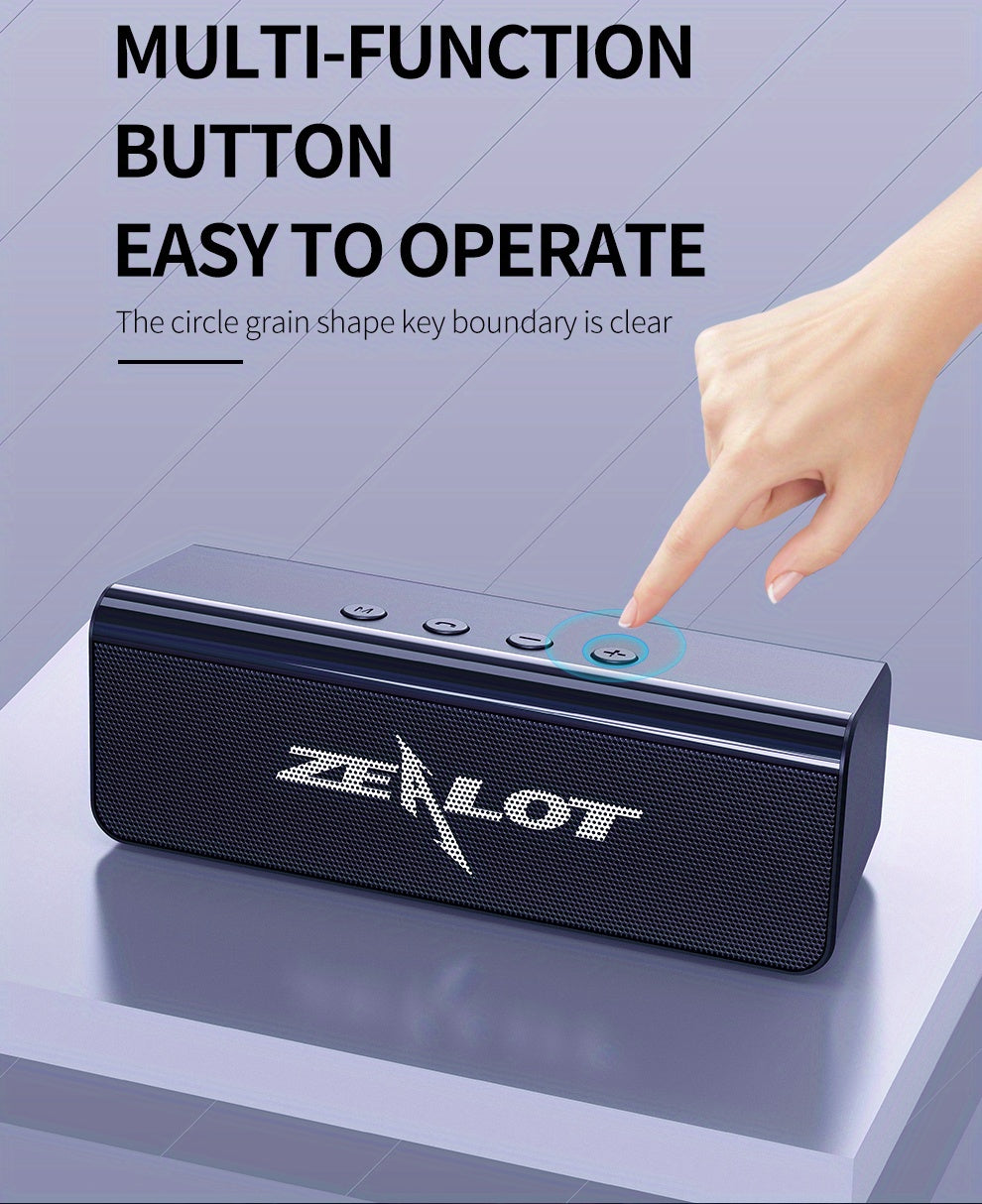 ZEALOT S31 Futuristic Portable Wireless Speaker, 2200mAh Battery, 10-Hour Playtime, Dual Loud Stereo with 3D Surround Sound, Wireless 5.0, Compatible with Phones/Tablets/TVs, Perfect for Home, Car, Outdoor & Camping - Great G