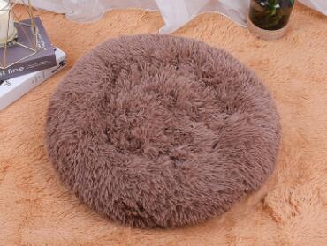 Plush Calming Pet Bed – Round Donut Nest for Dogs & Cats