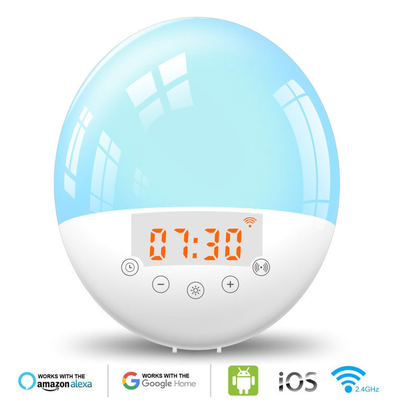 Smart Sunrise Alarm Clock with WiFi Voice Control – Natural Wake-Up Light & Sleep Aid Lamp