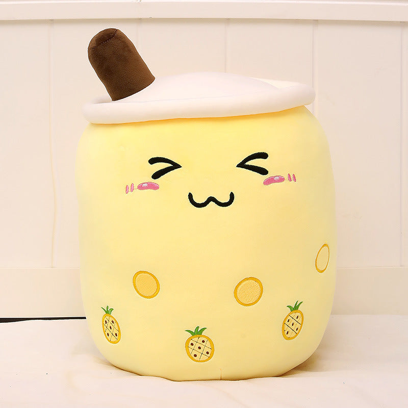 Cute Boba Tea Plush Toy – Soft Bubble Tea Cup Pillow for Kids & Adults