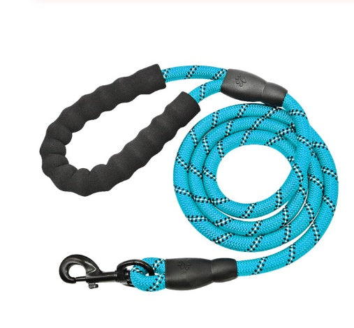 Reflective Dog Leash – Durable Nylon Rope with Soft Anti-Slip Handle