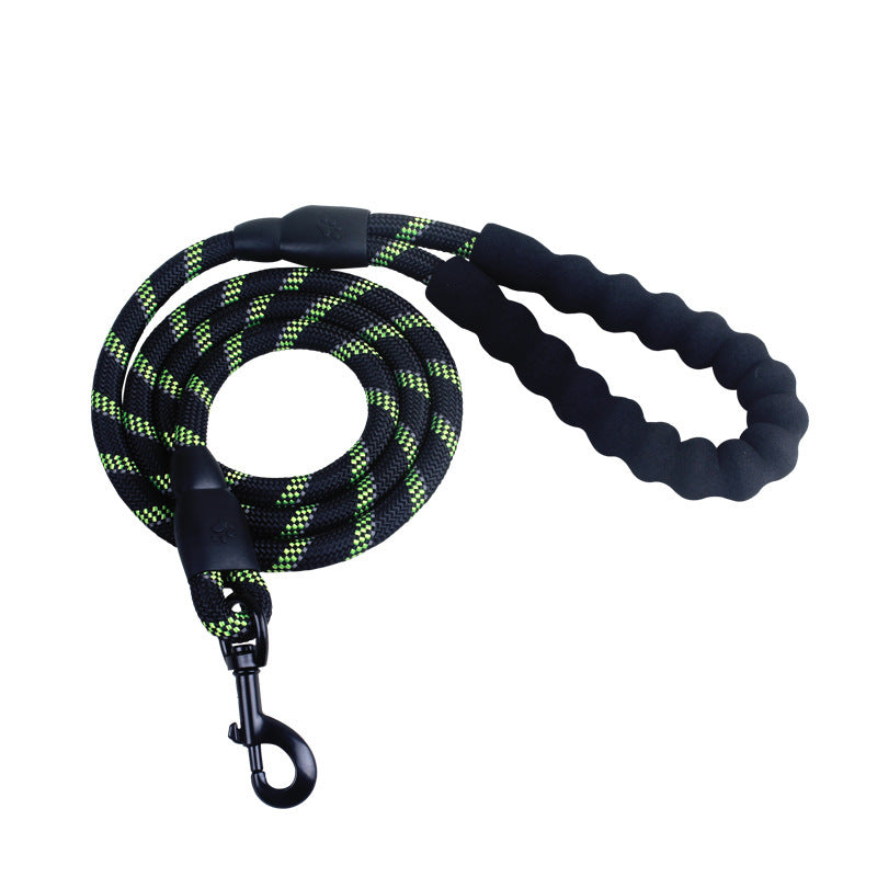 Reflective Dog Leash – Durable Nylon Rope with Soft Anti-Slip Handle