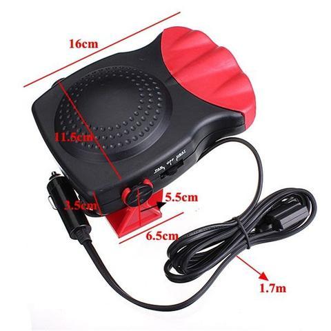 2-in-1 Portable Car Heater & Windshield Defroster – 12V Fast Heating and Cooling Fan