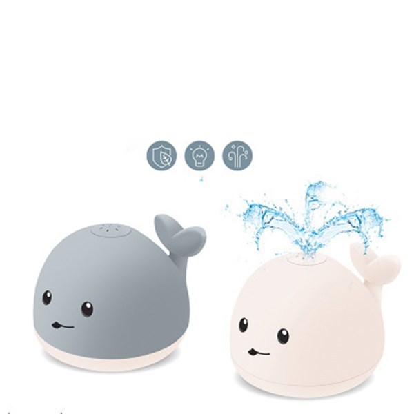 Baby Whale Sprinkler Bath Toy – LED Light Up Floating Water Spray Toy for Babies & Toddlers