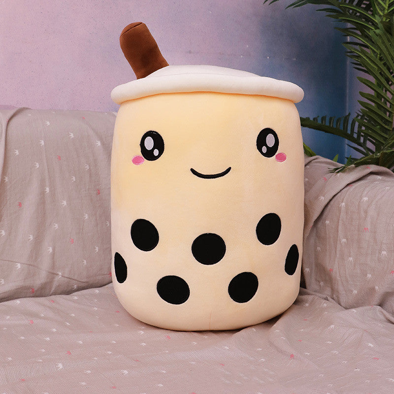 Cute Boba Tea Plush Toy – Soft Bubble Tea Cup Pillow for Kids & Adults