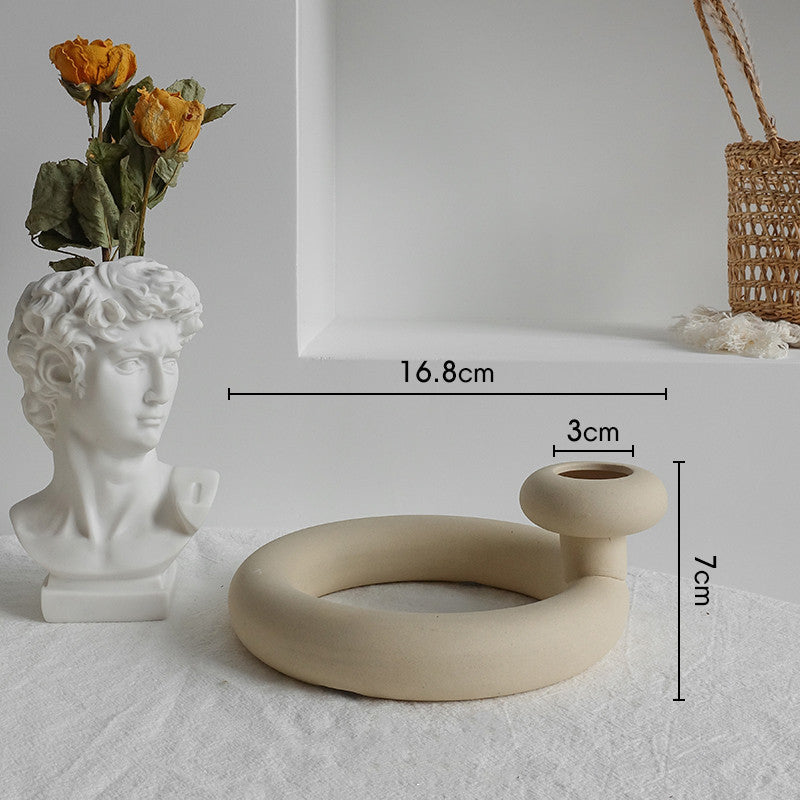 Minimalist Ceramic Vase – Nordic Style Dried Flower Vase for Home, Office & Living Room Decor