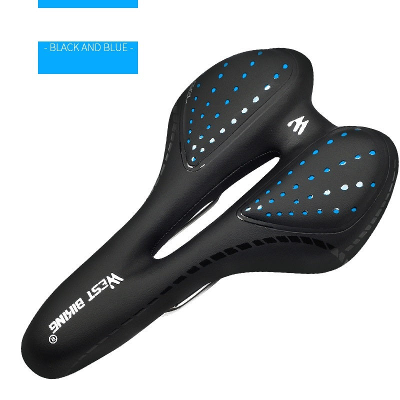 Comfort Gel Bike Seat – Thickened Silicone Cushion with Reflective PU Leather