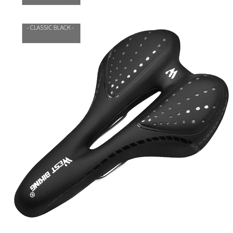 Comfort Gel Bike Seat – Thickened Silicone Cushion with Reflective PU Leather