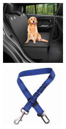 Waterproof Dog Car Seat Cover – Back Seat Hammock with Mesh Window & Safety Straps