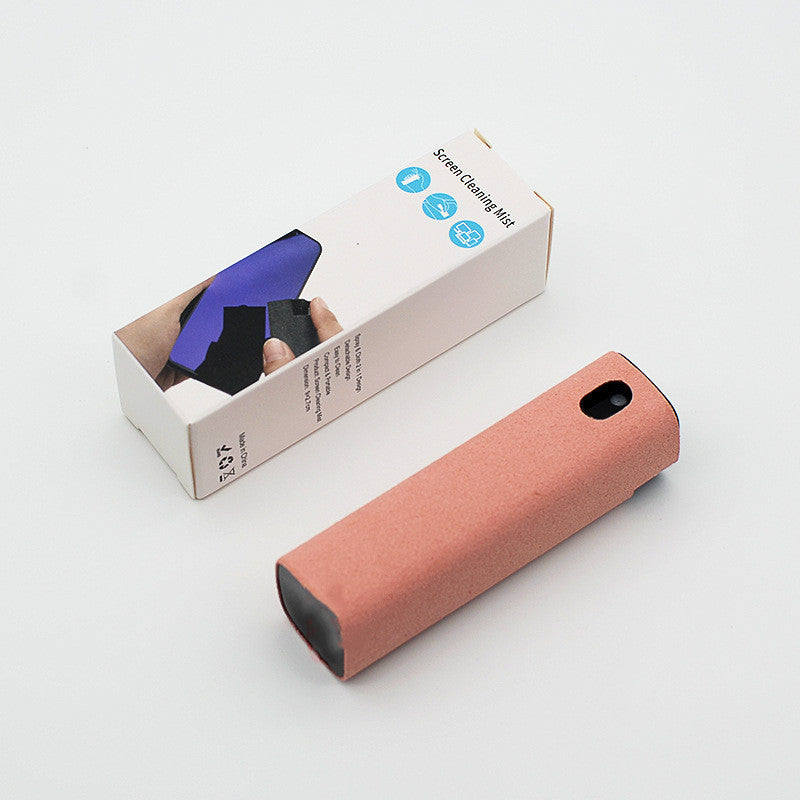 2-in-1 Portable Screen Cleaner Spray – Refillable Microfiber Bottle for Phones, Laptops & Tablets