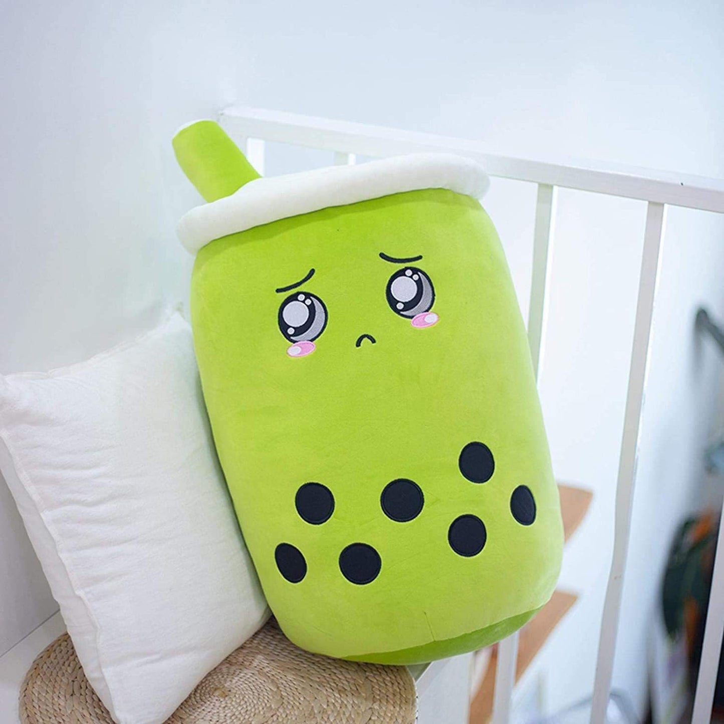 Cute Boba Tea Plush Toy – Soft Bubble Tea Cup Pillow for Kids & Adults