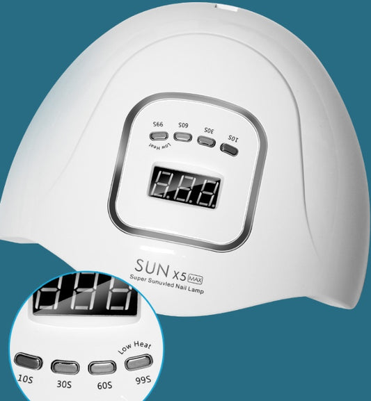 120W UV/LED Nail Lamp – Quick-Drying Gel Polish Dryer with Smart Sensor & Timer Display