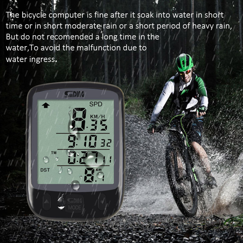 Waterproof Wired Bike Speedometer with LCD Display - Track Distance, Speed, and Time for Cycling Fitness