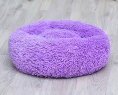 Plush Calming Pet Bed – Round Donut Nest for Dogs & Cats