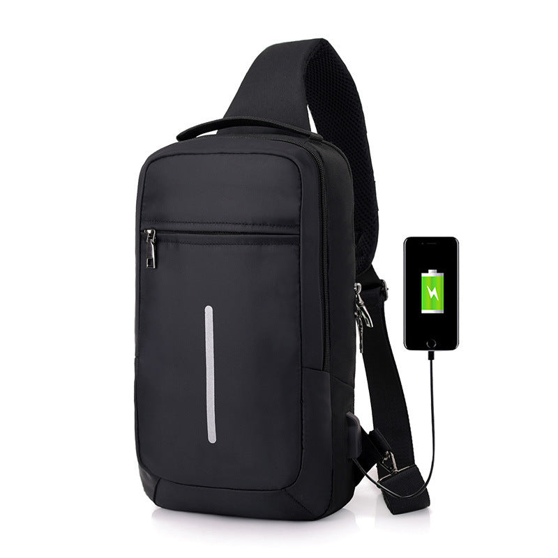 Anti-Theft USB Charging Chest Bag – Smart Crossbody Shoulder Backpack for Travel & Daily Use