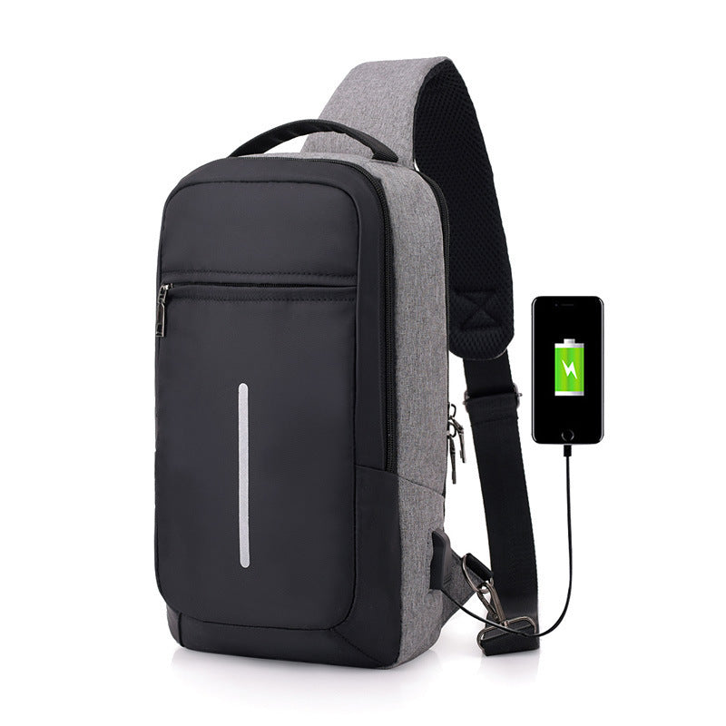 Anti-Theft USB Charging Chest Bag – Smart Crossbody Shoulder Backpack for Travel & Daily Use