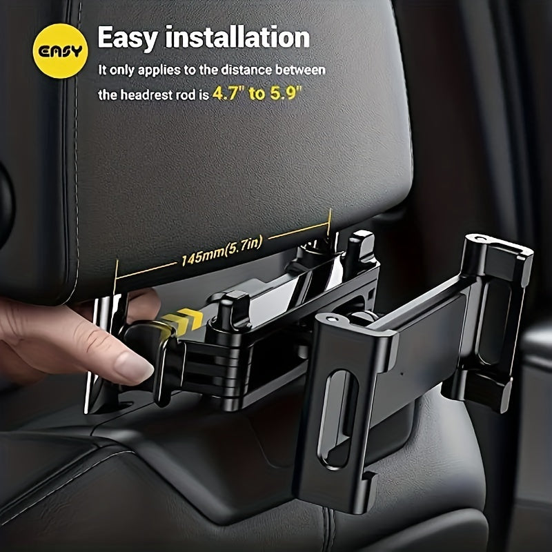 Car Tablet Holder, Headrest Tablet Mount Headrest Stand Cradle Compatible With Devices For IPad Air Mini, Other 4.7-12.9" Cell Phones And Tablets