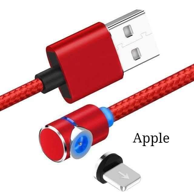 360° LED Magnetic Charging Cable – Fast USB Cable for iPhone, Type-C & Micro USB