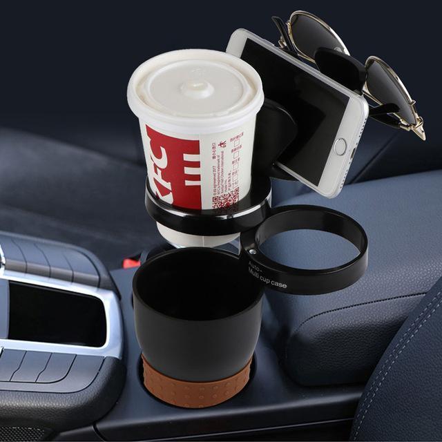 360° Rotating Car Cup Holder – Multi-Function Drink & Storage Organizer