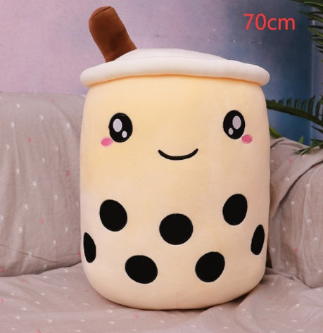 Cute Boba Tea Plush Toy – Soft Bubble Tea Cup Pillow for Kids & Adults