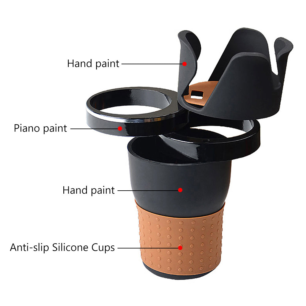 360° Rotating Car Cup Holder – Multi-Function Drink & Storage Organizer