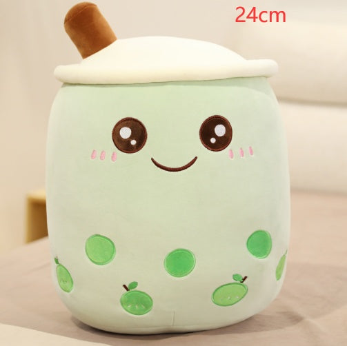Cute Boba Tea Plush Toy – Soft Bubble Tea Cup Pillow for Kids & Adults