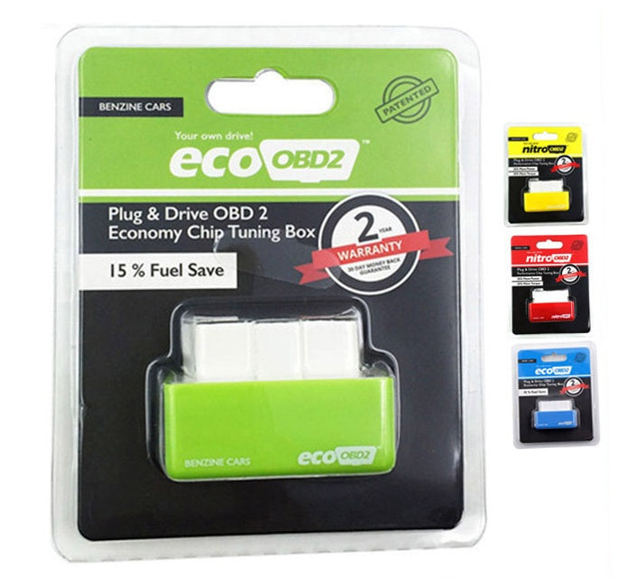EcoOBD2 Plug & Play Fuel Saver – Smart OBD2 Chip for Gasoline Cars (Fuel Economy & Performance Booster)