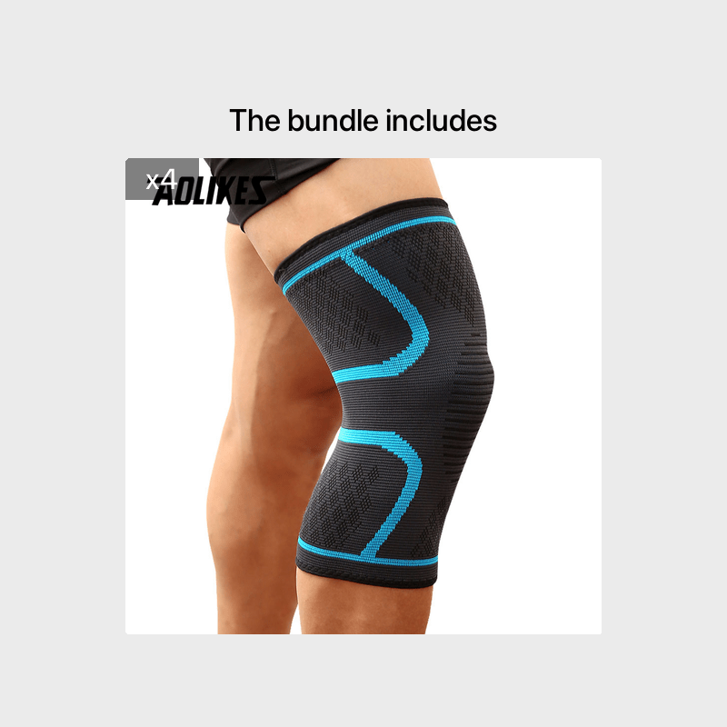 [AOLIKES Knee Brace] AOLIKES Unisex Knee Brace - Breathable Anti-Slip Design, Adjustable Compression Fit, Durable Nylon Material, Sports Knee Support, Sleek Sports Accessory, Secure Fit Knee Brace for Running, Basketball, Cyc